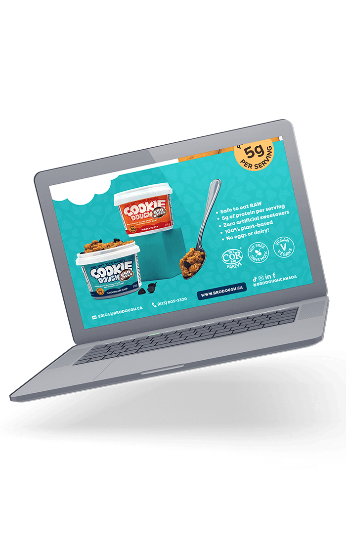 Bro Dough website mockup